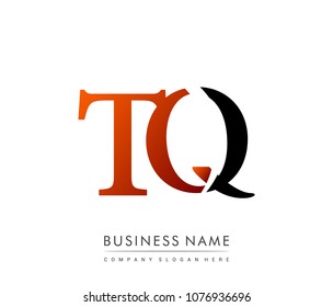 
initial letter logo TQ colored red and black, Vector logo design template elements for your business or company identity