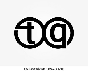 Initial letter logo tq lowercase thunder vector design