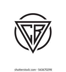 initial letter logo triangle circle black