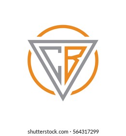 initial letter logo triangle circle 