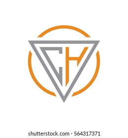 initial letter logo triangle circle 
