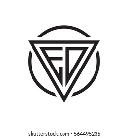 initial letter logo triangle circle black