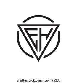initial letter logo triangle circle black