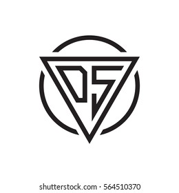 initial letter logo triangle circle black