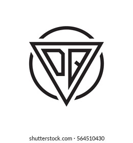initial letter logo triangle circle black