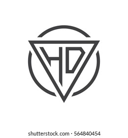 initial letter logo triangle circle black