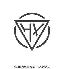 initial letter logo triangle circle black
