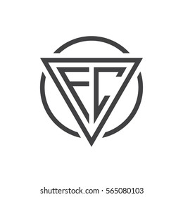 initial letter logo triangle circle black