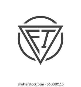initial letter logo triangle circle black