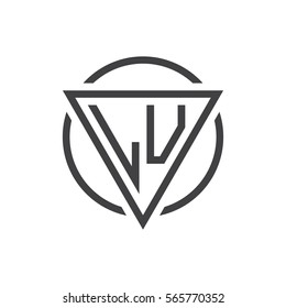 initial letter logo triangle circle black
