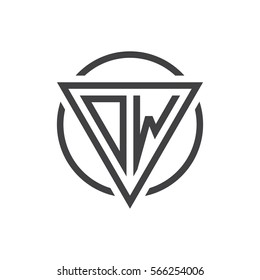 initial letter logo triangle circle black