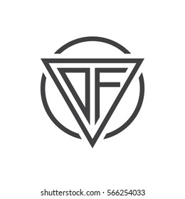initial letter logo triangle circle black