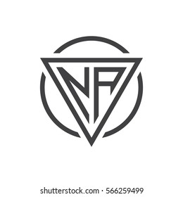 initial letter logo triangle circle black