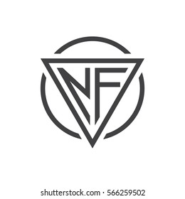 initial letter logo triangle circle black