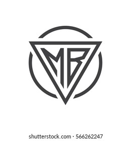 initial letter logo triangle circle black