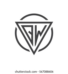 initial letter logo triangle circle black