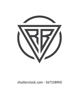 initial letter logo triangle circle black