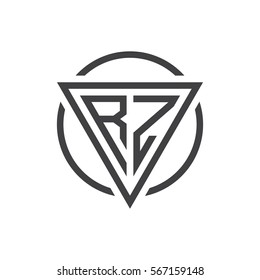 initial letter logo triangle circle black