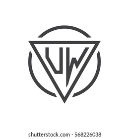 initial letter logo triangle circle black