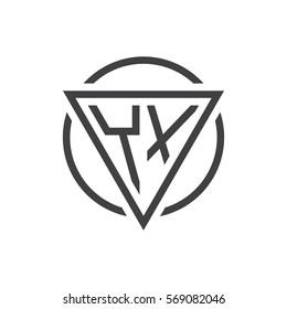 initial letter logo triangle circle black