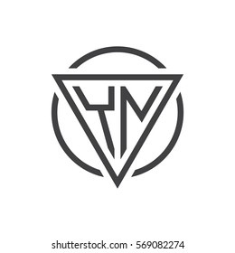 initial letter logo triangle circle black