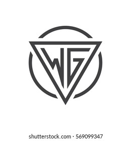 initial letter logo triangle circle black