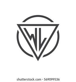 initial letter logo triangle circle black