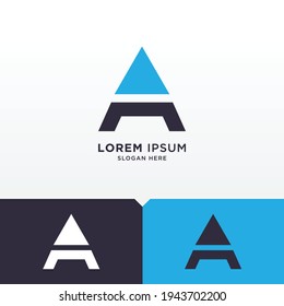 Initial letter a logo. triangle logo.  A unique, exclusive, elegant, professional, clean, simple, modern logo. Great logo for company with strong feels, It would be perfect for your company