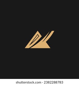 Initial letter A logo or A triangle logo vector design template,
