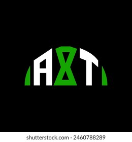 Initial At letter logo with trinity mark. Initials typography for business, technology, and real estate brands.