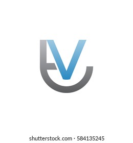 initial letter logo tv, vt, v inside t rounded lowercase blue gray