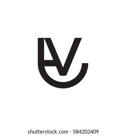 initial letter logo tv, vt, v inside t rounded lowercase black monogram