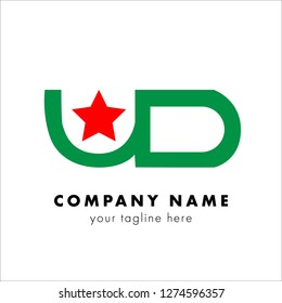 Initial letter logo. U letter vector logo template