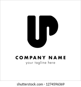 Initial letter logo. U letter vector logo template