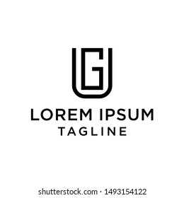 initial letter logo UG, GU, logo template 