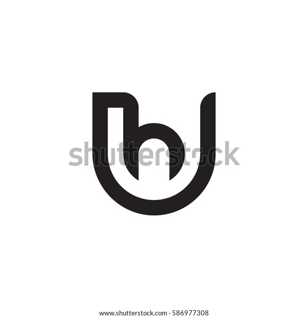 Initial Letter Logo Uh Hu H Stock Vector (Royalty Free) 586977308