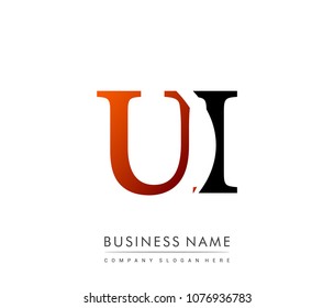 
initial letter logo UI colored red and black, Vector logo design template elements for your business or company identity