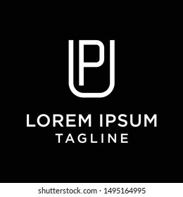 initial letter logo UP, PU, logo template 