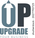 Initial letter logo upgrade yous business concept. Upgrade template logo