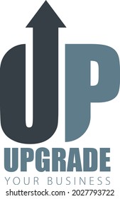 Initial letter logo upgrade yous business concept. Upgrade template logo