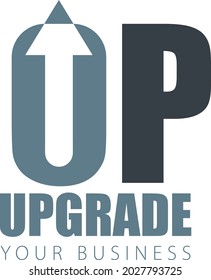 Initial letter logo upgrade yous business concept. Upgrade template logo