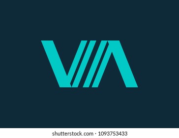 initial letter logo VA, AV, logo template