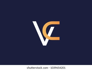 initial letter logo vc, cv, logo template
