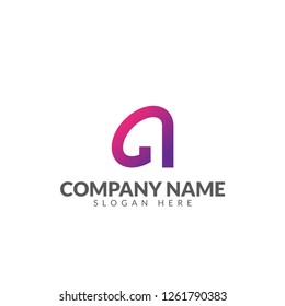 Initial letter A logo vector design template