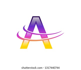 Initial letter A logo vector design template