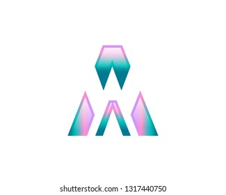 Initial letter A logo vector design template