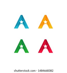 Initial letter A logo vector design template