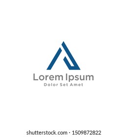 Initial letter A logo vector design template