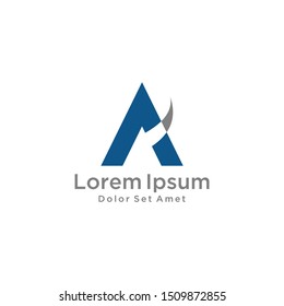 Initial letter A logo vector design template