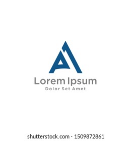 Initial letter A logo vector design template